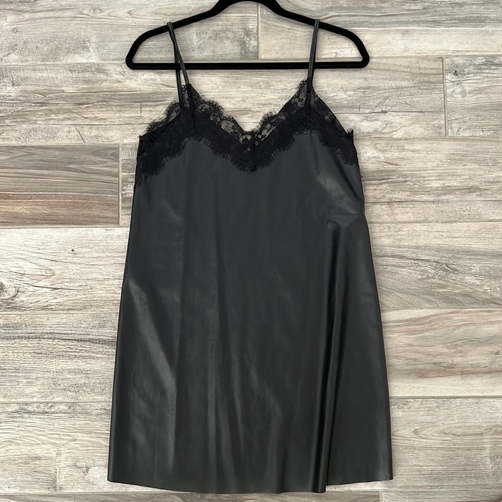 Zara lingerie style black dress